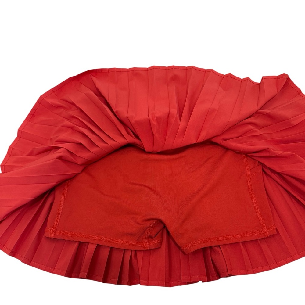 ALO Yoga Red Pleated Mini Tennis Skirt XS - Picture 8 of 10